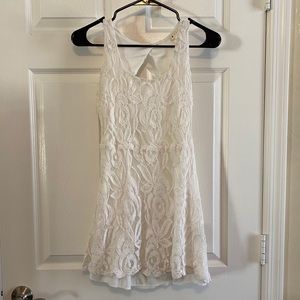 White Open Back Dress